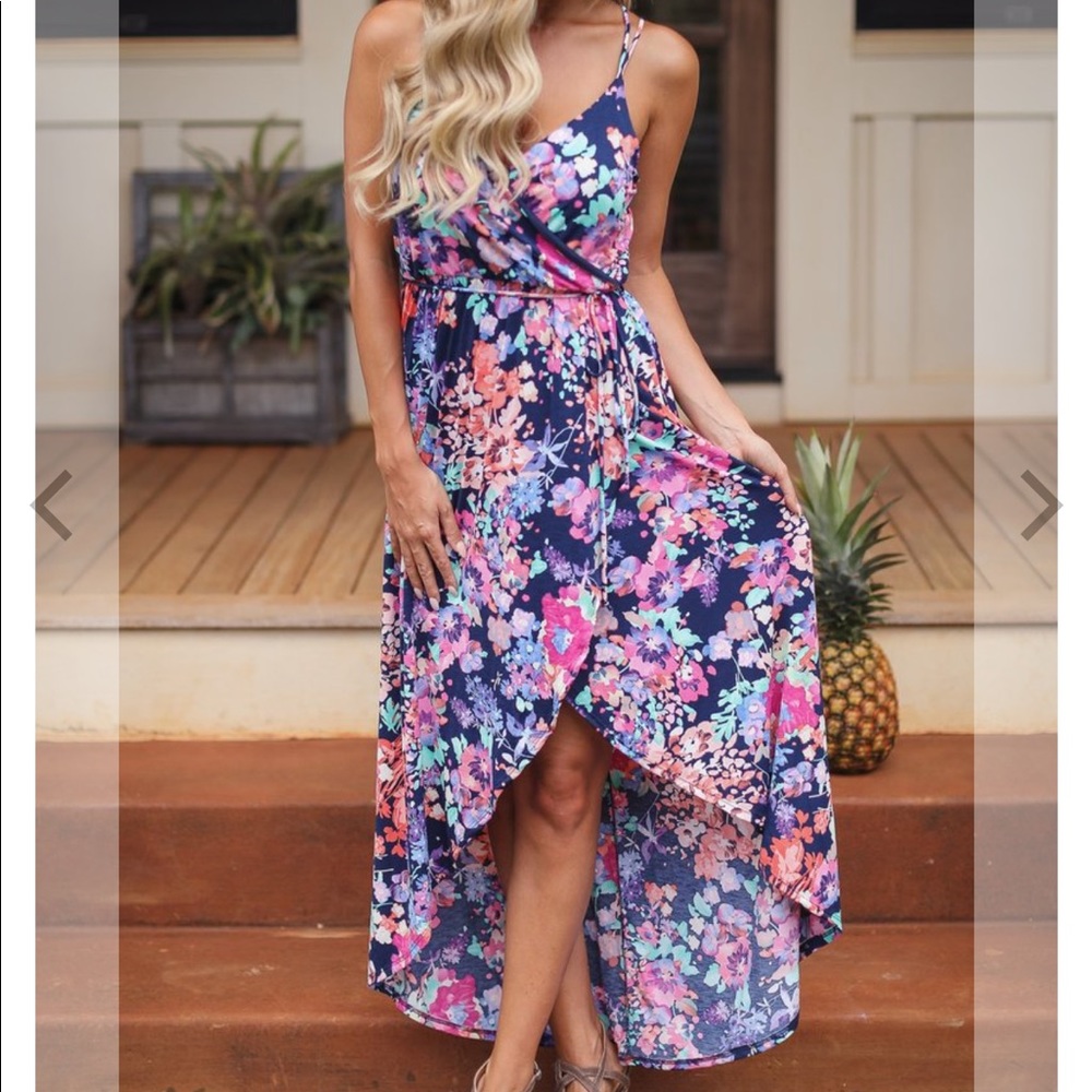 Floral & Navy Dress